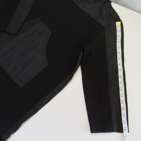 Control Sector Black Pullover Hooded Tunic Shirt Size M Front Pouch Korean Style - Picture 9 of 9
